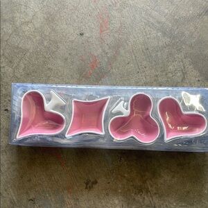 Ashland Pink and White Heart Dish Set